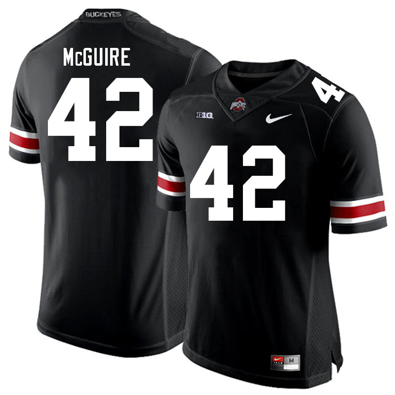 Men #42 Joe McGuire Ohio State Buckeyes College Football Jerseys Stitched Sale-Black